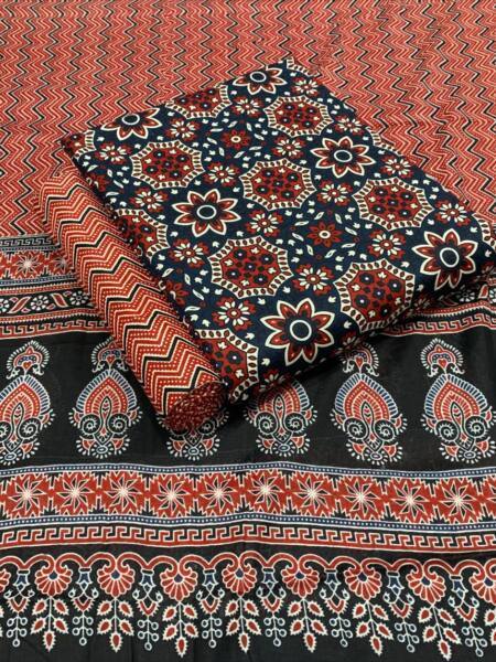 Ajrakh Print Dress Material