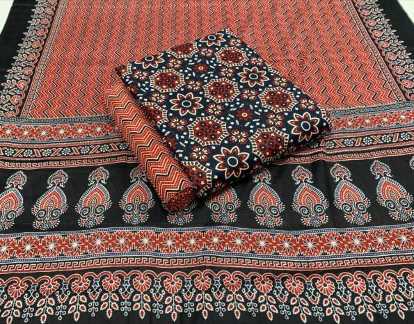 Ajrakh Print Dress Material